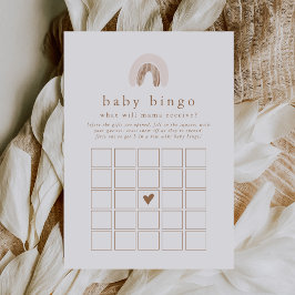 ROWAN Rainbow Baby Bingo Baby Shower Game Card Inbjudningar