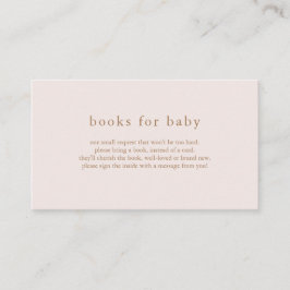 ROWAN Rosa böcker för Baby Shower-kort Tilläggskort