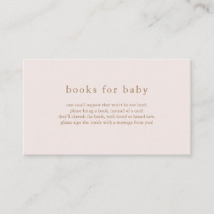 ROWAN Rosa böcker för Baby Shower-kort Tilläggskort
