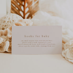 ROWAN Rosa Guld Simple Baby Shower Bokar för Baby Tilläggskort