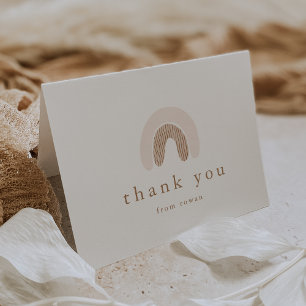 ROWAN Summer Girl Rosa Boho Rainbow Baby Shower Tack Kort