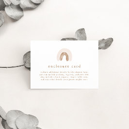 ROWAN Vårflicka Rosa Boho Regnbåge Bebis Shower Tilläggskort