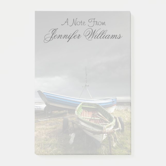 Rowbåtar vid kusten| England Post-it Block (Framsida)