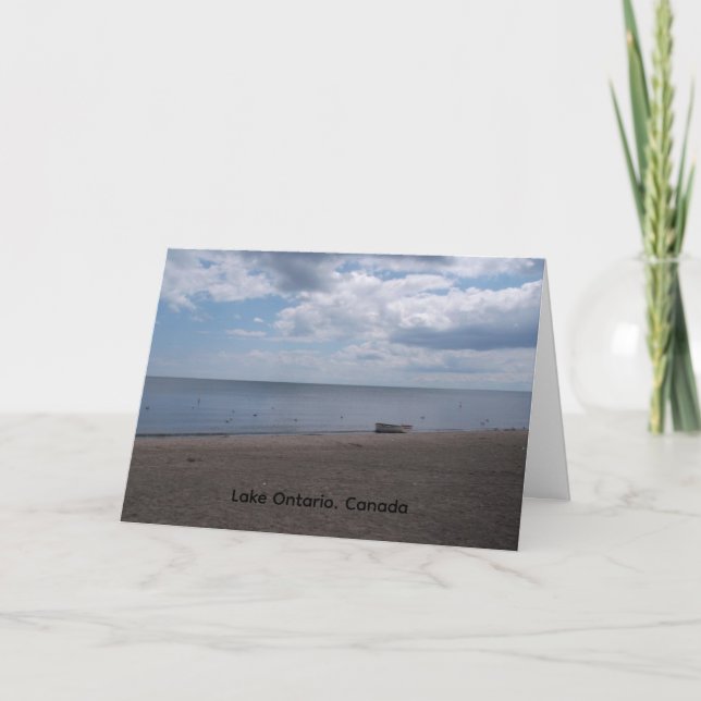 rowboat at Lake Ontario greeting card Kort (Framsida)
