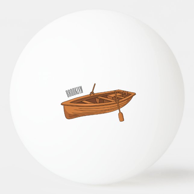 Rowboat cartoon illustration pingisboll (Framsidan)