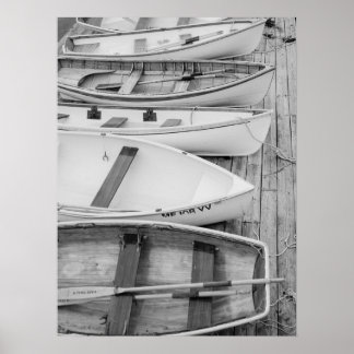 Rowboat Docked Classic Nautical Poster