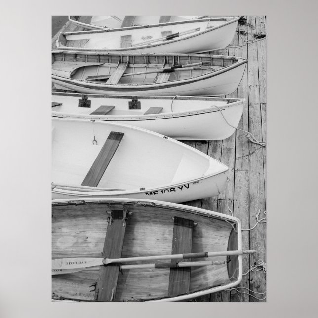 Rowboat Docked Classic Nautical Poster (Framsidan)