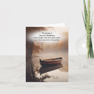 Rowboat på hösten Sjö Sympathy - tackkort Kort