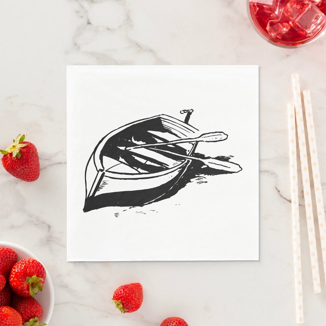 Rowboat Sketch Pappersservett (Skapare uppladdad)