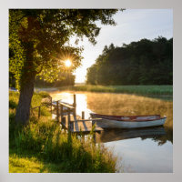 Rowboat utan tak i Sjö