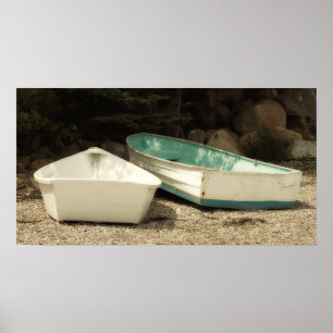 Rowboat Wooden Boats Nautical Poster