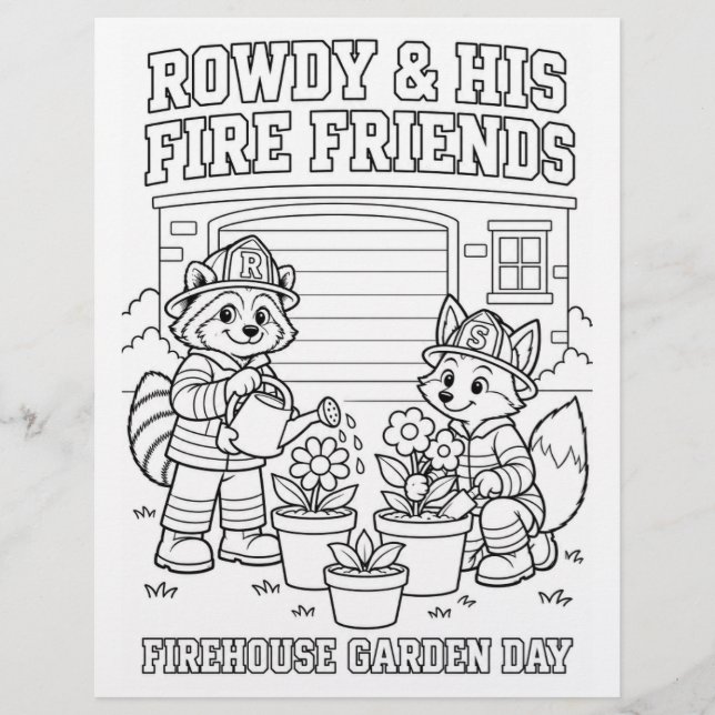 Rowdy och Scout Brandstationsträdgårdsdag Målarbil (Framsida)