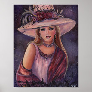 Rowena Halloween häxart av Renee Lavoie Poster