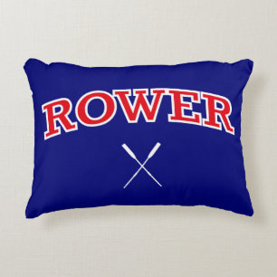 ROWER Red White och Blue Rwing Prydnadskudde