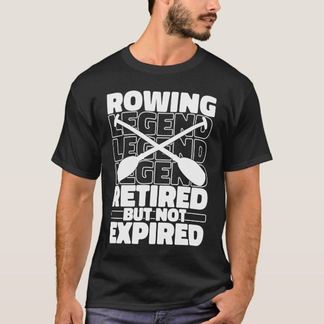 Rower Retrött Row Boat Rending T Shirt (Framsida)