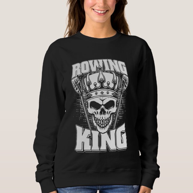 Rower Skull - Row Boat Rending Kung T Shirt (Framsida)