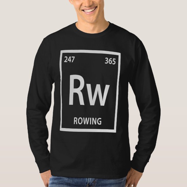 Rowing Element   Chemistry Periodic Table T Shirt (Framsida)