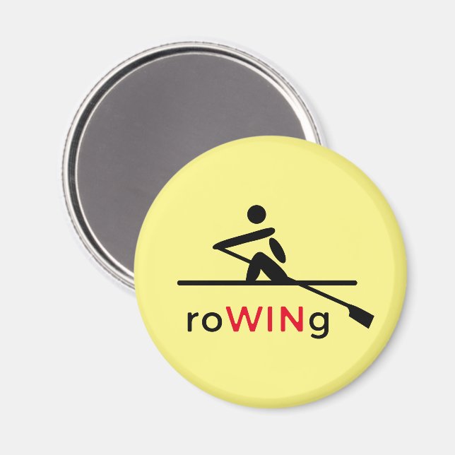 RoWINg-gult för motivation Magnet (Front/Back)