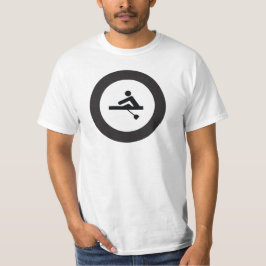 ROWING | Ikon för svartvit sport T-shirt