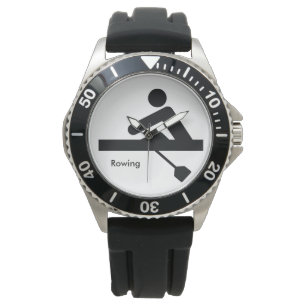 ROWING Linjär svart symbol Armbandsur