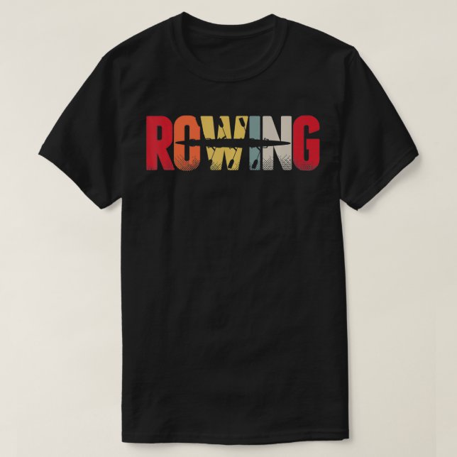 Rowing Retro Rower Rowing Boat Sport Gift  T Shirt (Design framsida)
