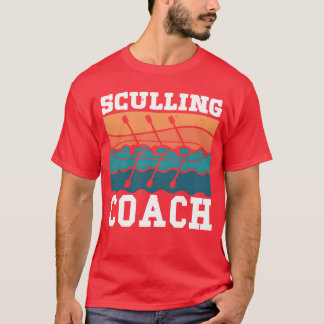 Rowing sculling coach rower rowing sports row retr t shirt