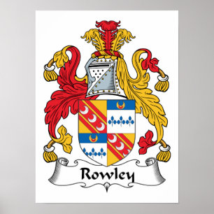 Rowley familjvapensköld poster
