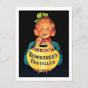 Rownwoods Pastilles Vintage Candy Ad Vykort