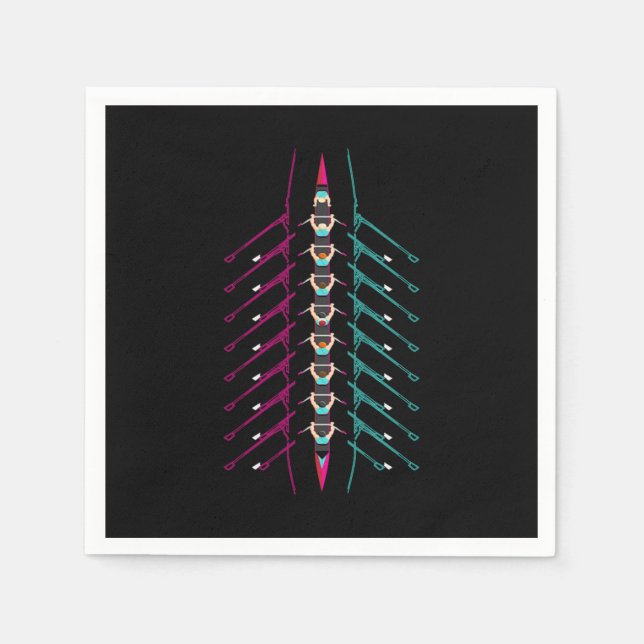 Rows Boat Rower Reding Sport Pappersservett (Framsidan)