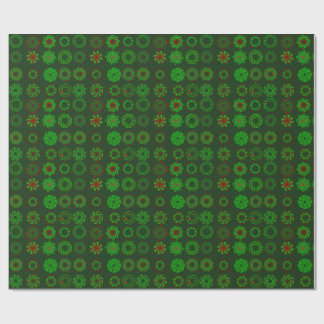 Rows of Wreaths Holiday Wrapping Paper Presentpapper