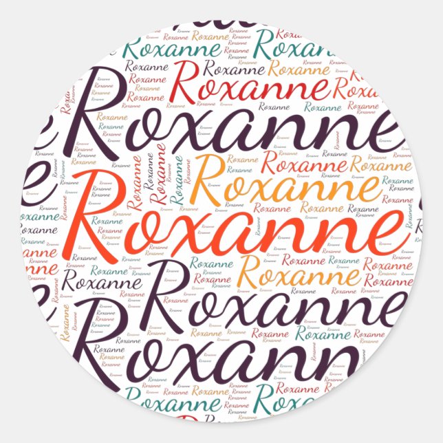 Roxanne Runt Klistermärke (Framsida)