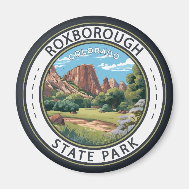 Roxborough State Park Colorado Badge Magnet (Framsidan)