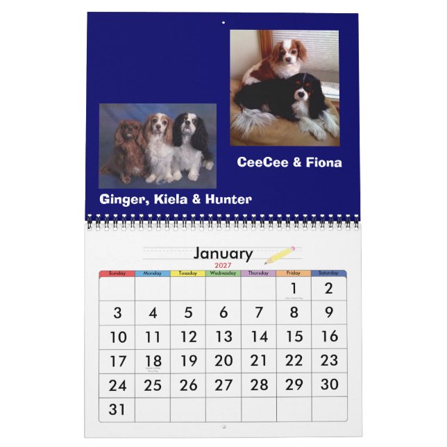 Roxians Families Årskalender Kalender (Jan 2027)