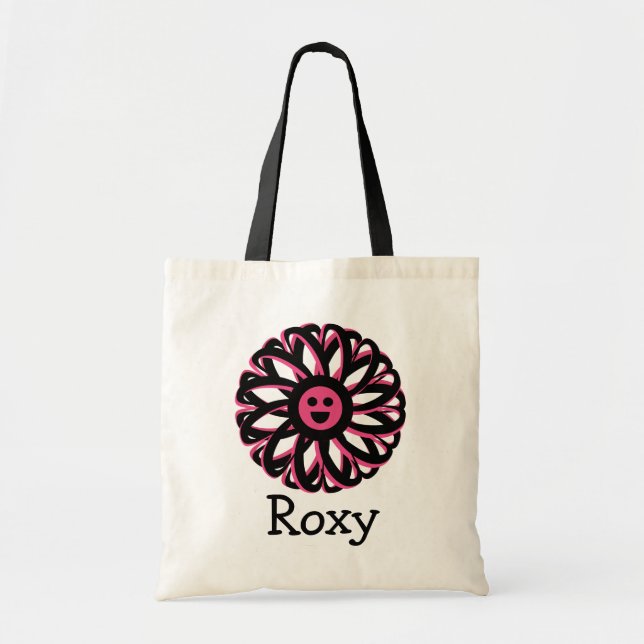 Roxy Lycklig Flower Personlig Tote Bag Tygkasse (Framsidan)
