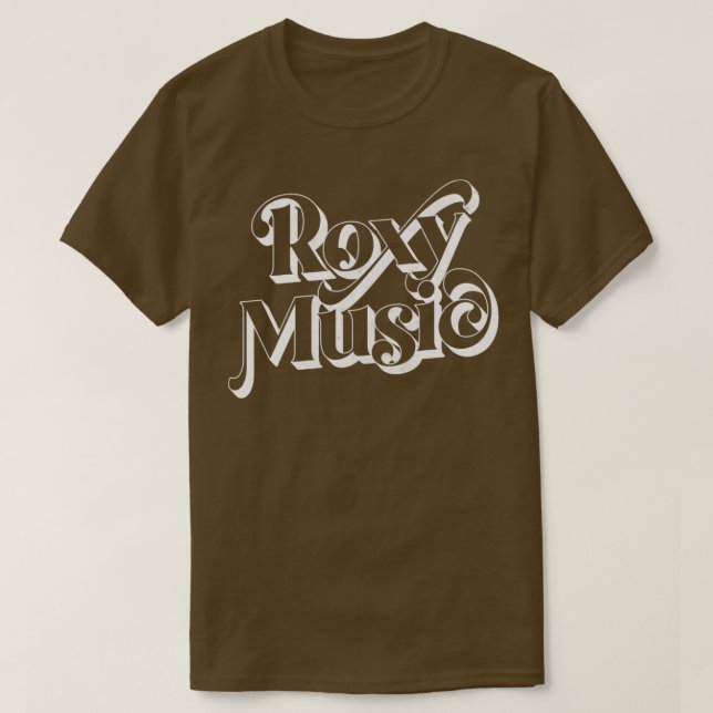 Roxy Music Retro Typography Design1 T Shirt (Design framsida)