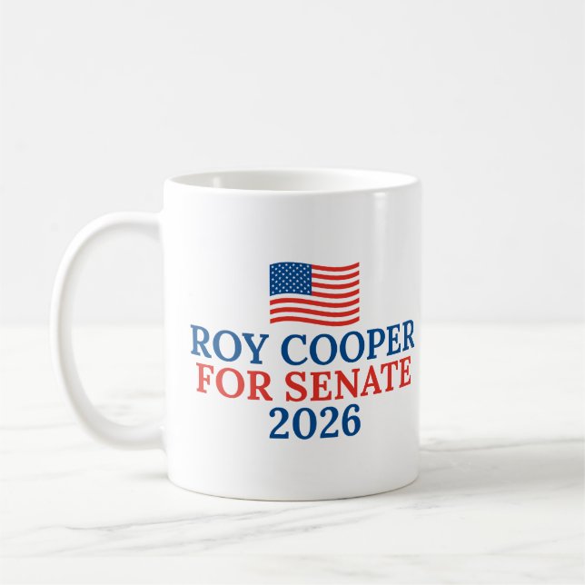 Roy Cooper för senaten 2026 val Kaffemugg (Vänster)