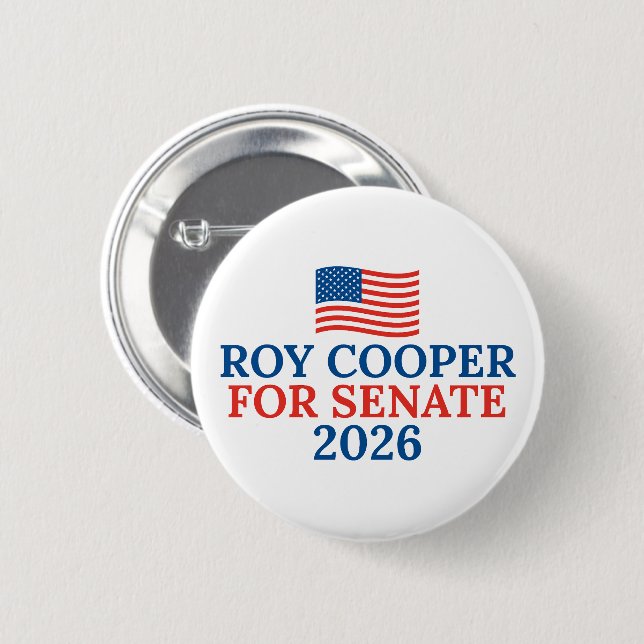 Roy Cooper till senaten 2026 val Knapp (Framsida & baksida)