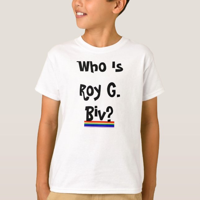 Roy G. Biv Regnbåge barnskjorta T-shirt (Framsida)