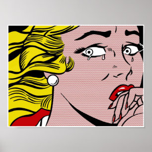 Roy LIchtenstein Gråter Girl Poster