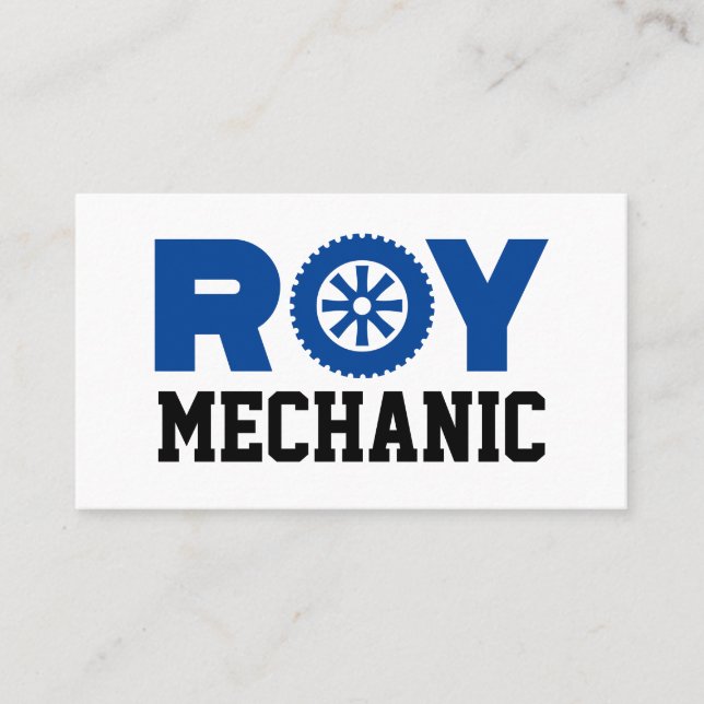Roy Mechanic Affärskort Visitkort (Framsida)