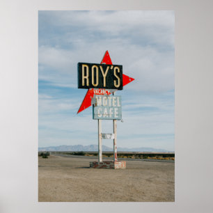 ROY S’ ROADSIDE MOTEL CAFE SIGN POSTER