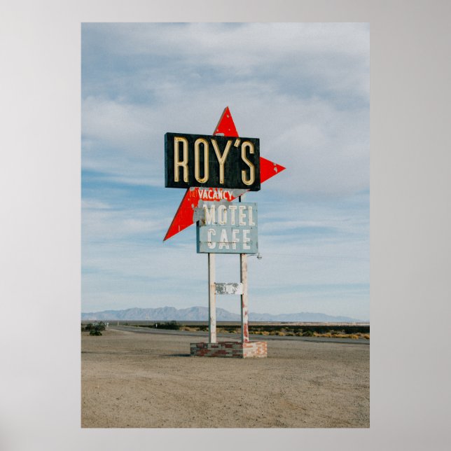 ROY S’ ROADSIDE MOTEL CAFE SIGN POSTER (Framsidan)