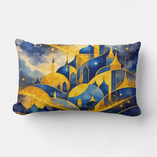 Royal Abstract Fantasy Castle Watercolor Throw Pil Lumbarkudde (Framsida)