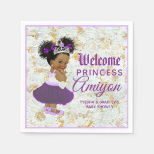 Royal African Lila Princess Elegant Marble Pappersservett