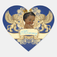 Royal African Prince Finare Heart Stickers