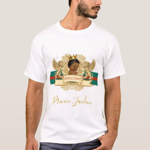 Royal African Prince Grönt & Red Baby Shower T Shirt