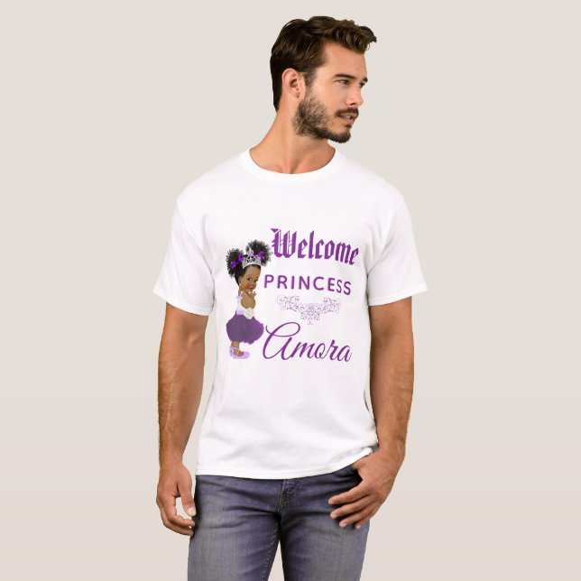 Royal African Princess Lila|Vitt babyskal T Shirt (Hel framsida)