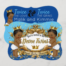Royal African Twin {BOYS} Light|Mörk blått och Gul Inbjudningar