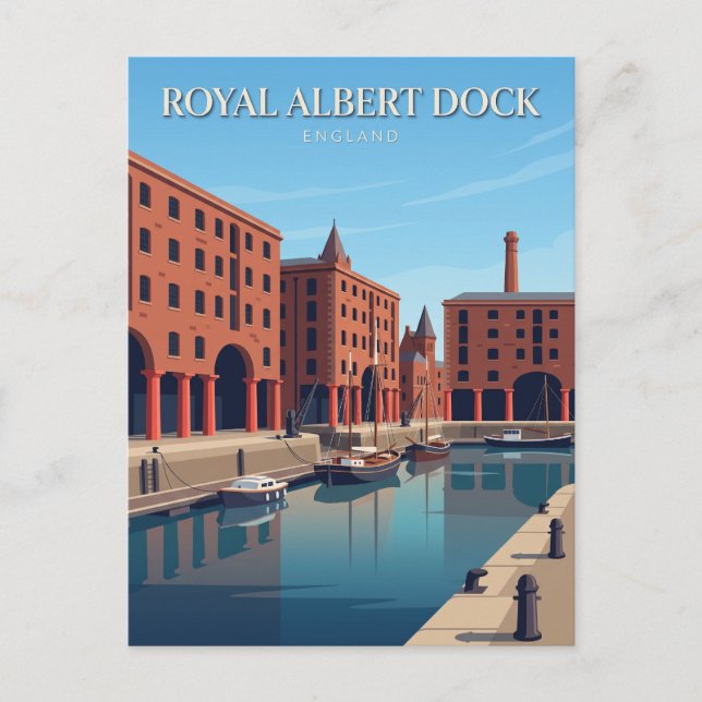 Royal Albert Dock Storbritannien Vykort (Framsida)