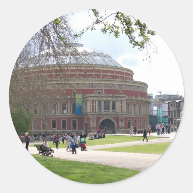 Royal Albert Hall, London. Runt Klistermärke (Framsida)